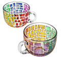 Renaissance Stained Glass Coffee Cup Mug Set Of 2 By Festive Colorful Coffee Cups St