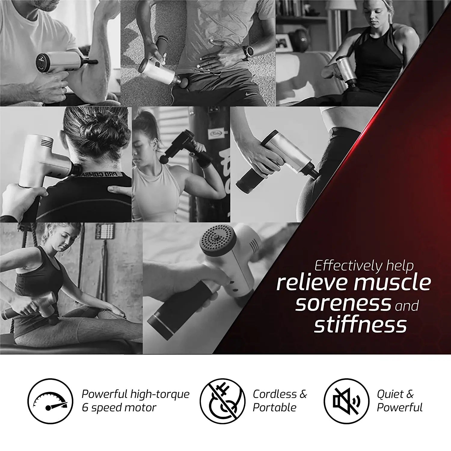 Total Wellness Recovery Bundle – Massage Gun, Red Light Therapy Mask & Hot/Cold Therapy Cube