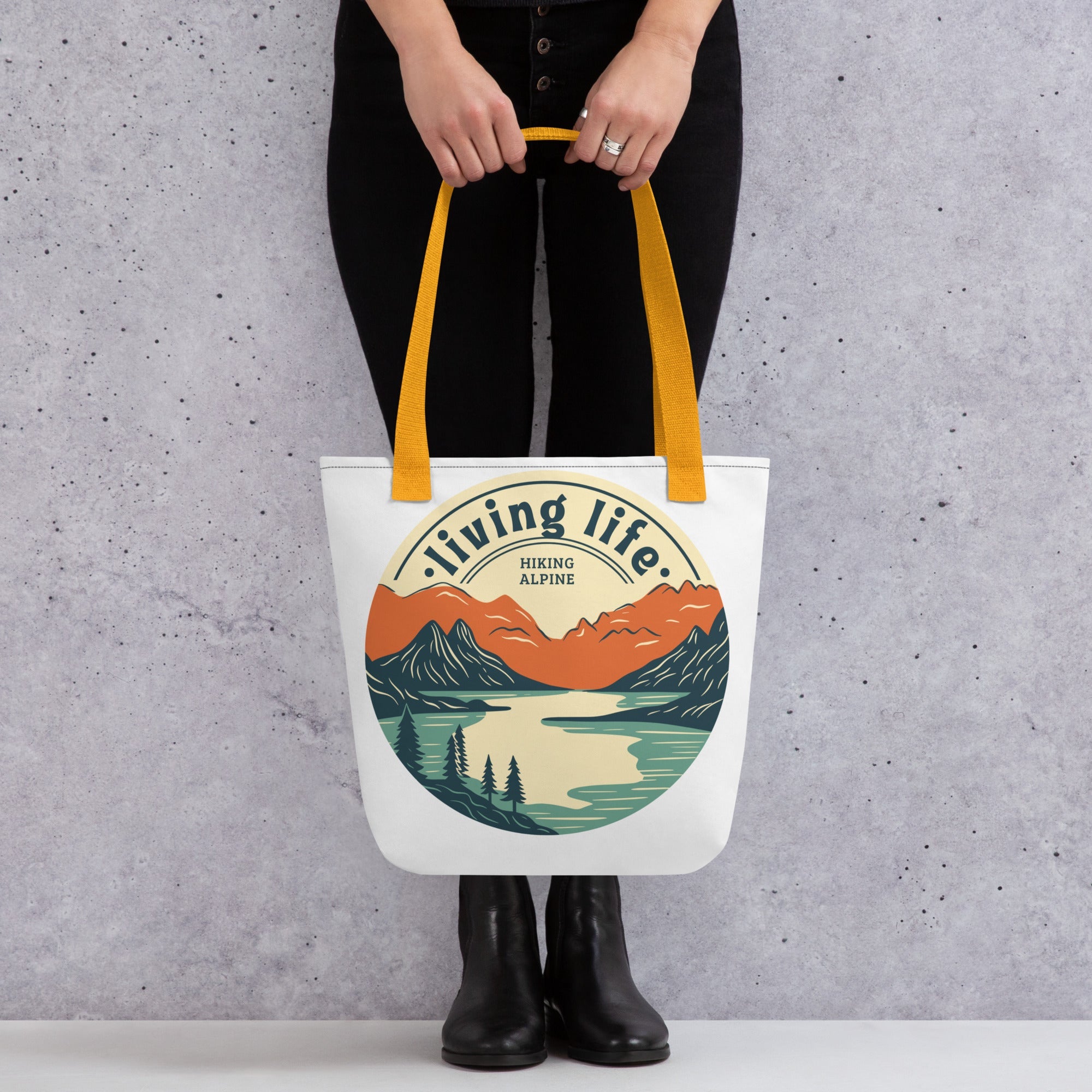 Hiking Alpine Outdoors Tote Bag