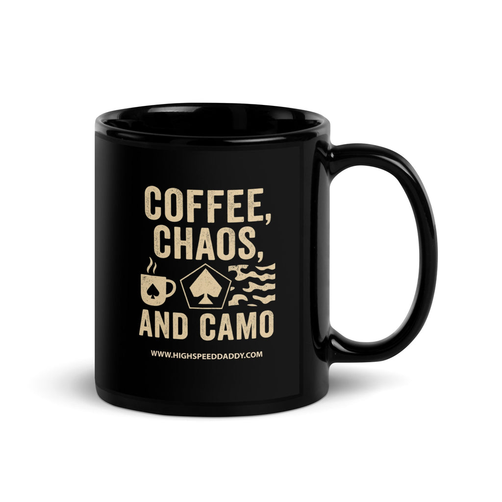 Coffee Chaos And Camo Glossy Mug