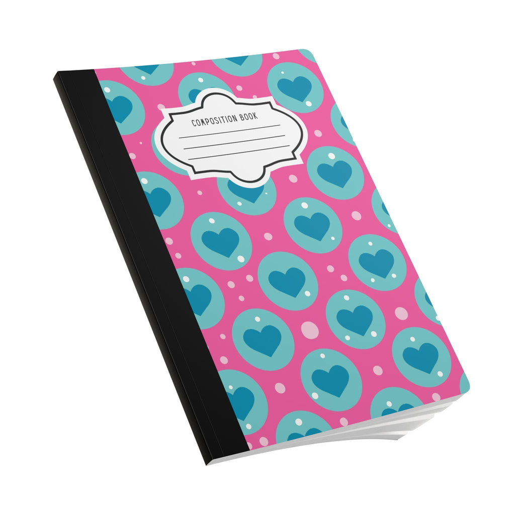ColorFlow | Cute Blue Heart Notebook for Writing Journaling School and Creative Gift Ideas