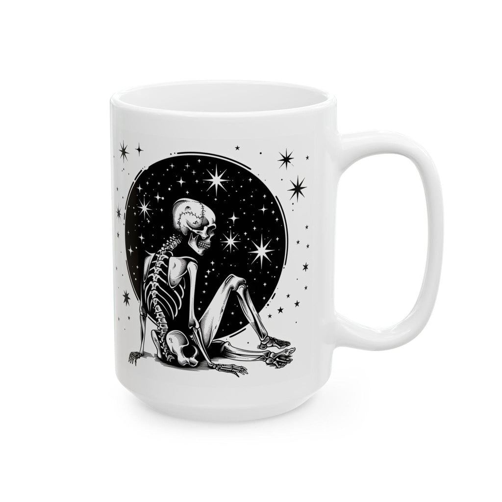 Starlit Skeleton Mug | Gothic Celestial Coffee Cup