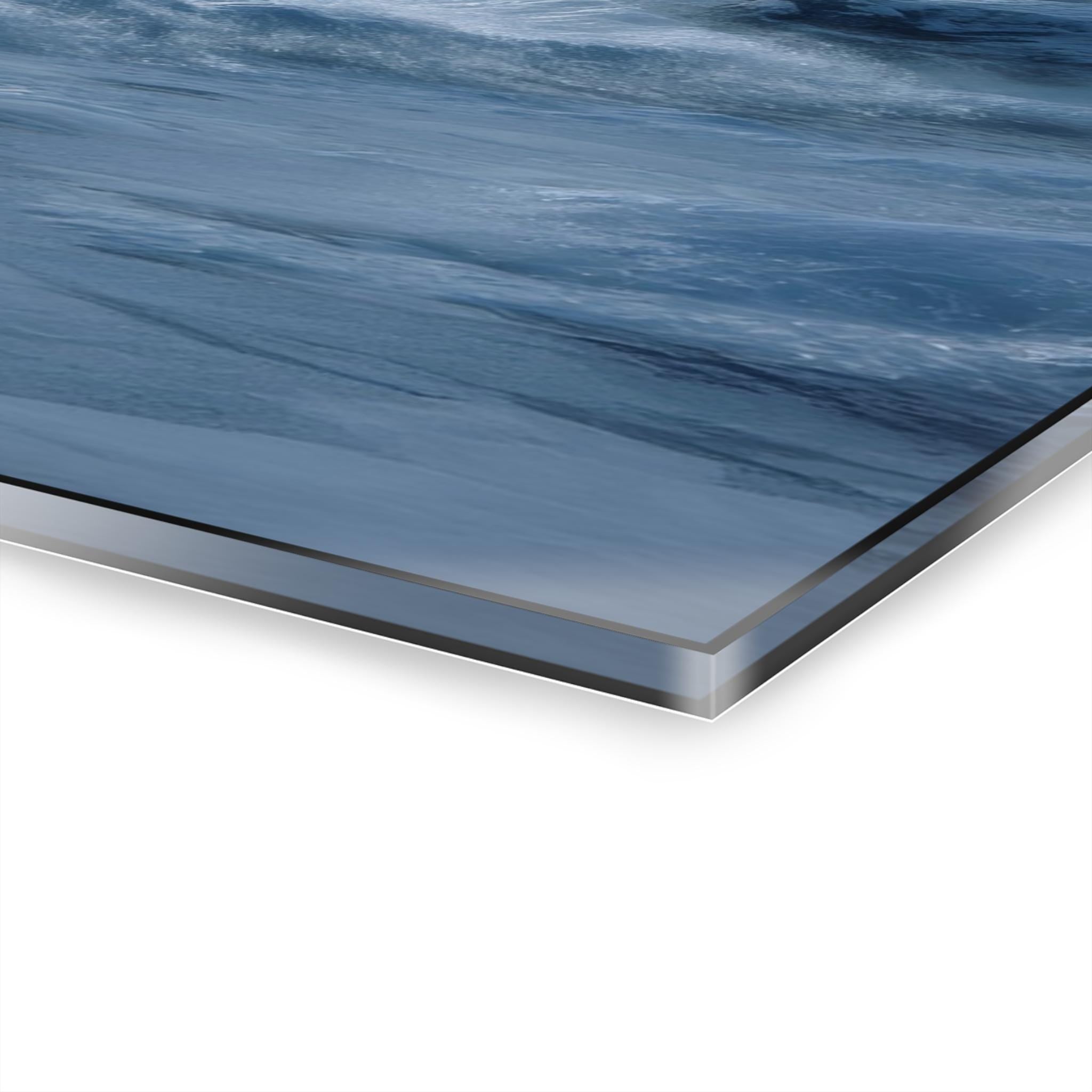 ColorFlow | Frozen Cliffside Coast Metal Wall Art | Arctic Ocean Storm Decor | Dramatic Winter Landscape Wall Accent