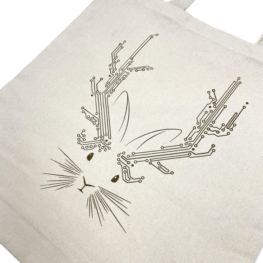 Techy Jackalope Canvas Tote Bag
