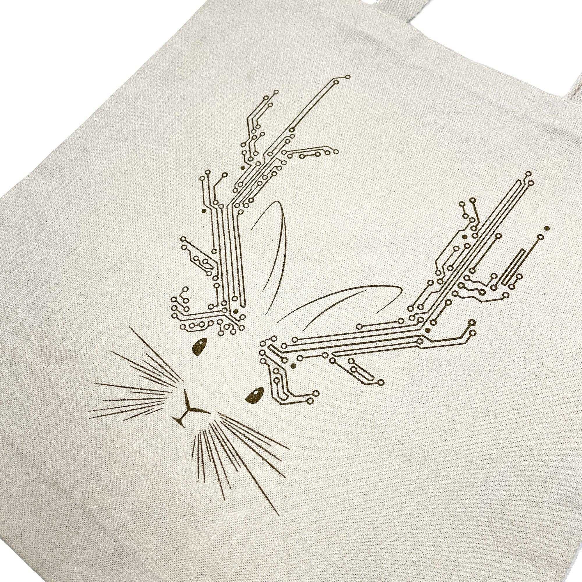 Techy Jackalope Canvas Tote Bag